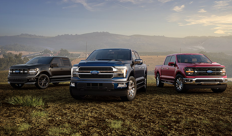 Ford trucks in a scenic outdoor setting at Ocean Park Ford